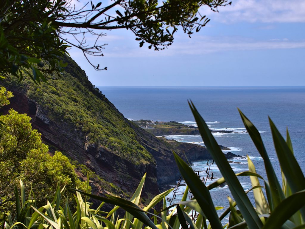 Coast at Pico da Mafra with a view of Mosteiros Coast at Pico da Mafra with a view of Mosteiros