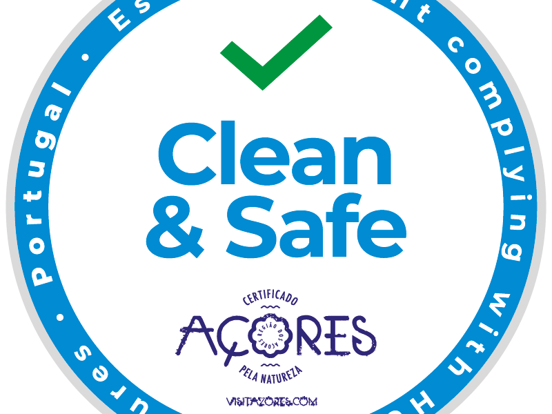 Clean & Safe Açores - Establishment complying with Health Measures - Portugal Clean & Safe Açores - Establishment complying with Health Measures - Portugal