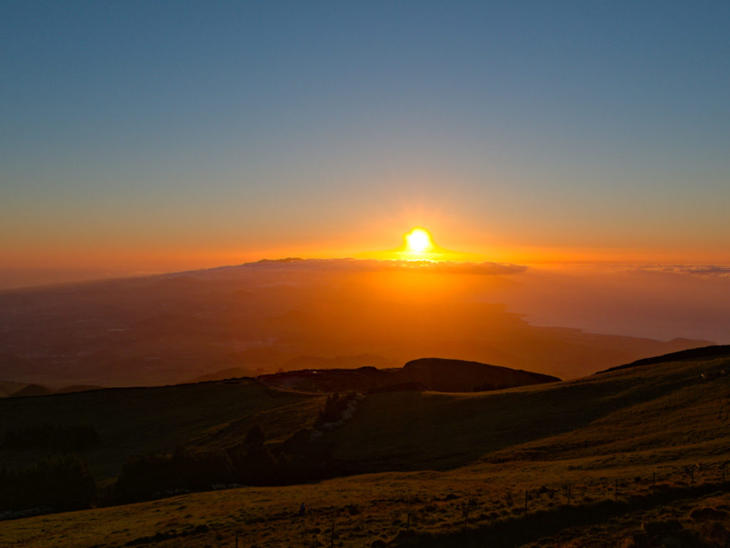 Sunset over the west of São Miguel from Pico da Barrosa Sunset over the west of São Miguel from Pico da Barrosa