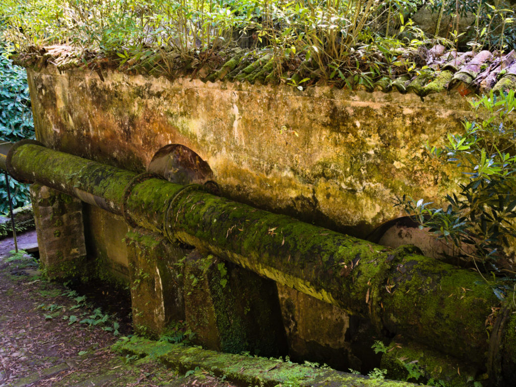 Former water supply line to the turbines Former water supply line to the turbines