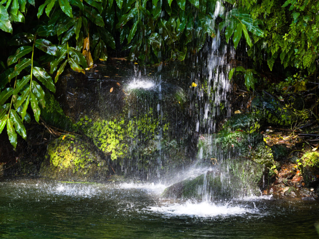 Wasser des Cascata do Segredo bei Água d'Alto Wasser des Cascata do Segredo bei Água d'Alto